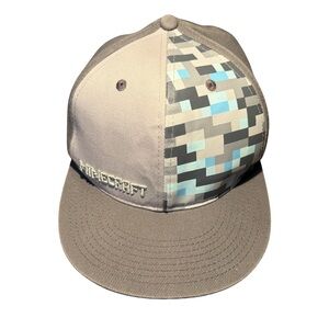 Minecraft J!NX Pixel Camo Snapback Hat Flat Brim Gaming Cap